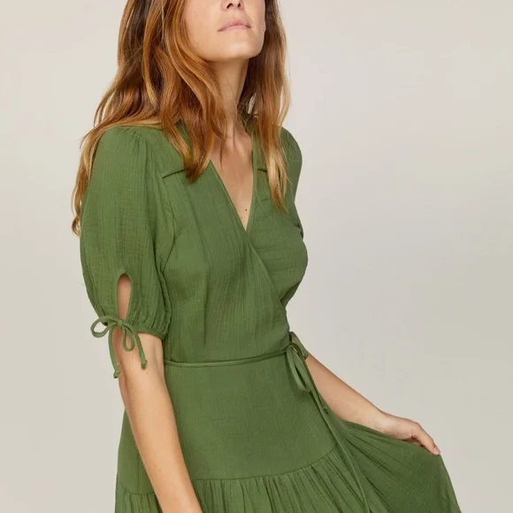 Christy Dawn The August Dress in Forest Gauze, Size S - Picture 3 of 7